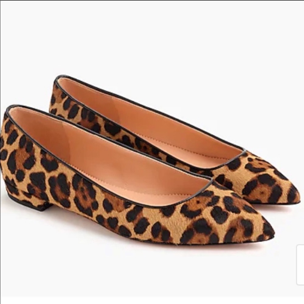 J Crew Pointy Toe Flat in Haircalf - Size 10.5-M